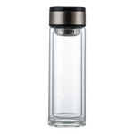 【京东物流配送】高硼硅双层玻璃杯大容量泡茶杯水杯子茶水分离杯 【双层加厚】茶杯350ml1只