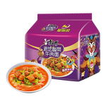 康师傅 方便面 经典老坛酸菜牛肉五连包117g*5 泡面袋装速食 方便食品