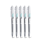 得力（deli）按动中性笔学生考试专用签字笔0.5双珠直液走珠笔刷题写字按压式碳素老师大容量水性笔芯速干黑笔 【6支装】双珠ST头刷题笔 0.5mm