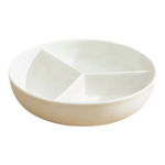 【加深盘格】三分格陶瓷餐盘全瓷蒸碗炖锅烤箱微波炉蒸盘餐具餐盘 【蒸菜一锅出】陶瓷三格盘