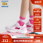 Skechers斯凯奇儿童熊猫鞋女童运动凉鞋夏季新款透气镂空男童鞋子319025L 女童/粉色/白色/PKW 30