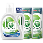 威露士la有氧洗衣液松木香4斤组合装（瓶1L+补充袋装500ml*2）除菌除螨