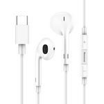 纽曼（Newmine）NM-LK06 typec耳机线控有线音乐手机数字耳机type-c版半入耳式音量调节增强版 白色