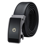 金利来皮带男真皮商务休闲自动扣腰带礼盒高端实用送爸爸生日礼物送男友 黑色【经典礼盒款】 120cm