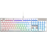 酷冷至尊(CoolerMaster) SK650 白色版 RGB机械键盘 樱桃矮红轴（Cherry MX矮轴/104键/超薄键盘/吃鸡键盘）