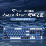 AKKO 3108DS海洋之星PBT热升华键帽电竞游戏办公笔记本电脑全尺寸有线机械键盘 TTC金兰轴