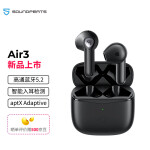 SoundPEATS Air3 真无线蓝牙耳机 半入耳式TWS耳机 运动耳机 蓝牙5.2 适用苹果华为小米手机 黑色
