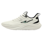 鸿星尔克男鞋秋冬季新款黑色运动鞋保暖跑步鞋防泼水跑鞋子男革面鞋流星 【防泼水皮面】微晶白/正黑 39