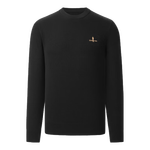 比音勒芬【绵羊毛】春秋款男士休闲百搭毛衣保暖圆领质感肌理羊毛衫亲肤 07黑色 S