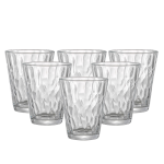 LOVWISH 乐唯诗 锤纹玻璃水杯套装白开水杯家用大容量玻璃水具套装 锤纹玻璃杯*6