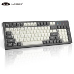 MageGee V520 无线连接键盘 机械手感键盘 RGB背光薄膜键盘 96键台式笔记本电脑键盘 办公舒适键盘 灰白色