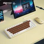 爱国者(aigo)V200摩卡色 无线蓝牙键盘 超薄便携三模键盘 混彩笔记本ipad平板电脑办公键盘