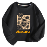 真维斯（Jeanswest）男童t恤长袖春秋款儿童秋季纯棉打底衫男孩休闲宽松上衣秋装 黑 J星际熊 均码 130cm