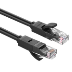 绿联（UGREEN） 六类网线CAT6类千兆八芯双绞非屏蔽跳线8芯 工程家用监控电脑宽带网络连接线 黑色（圆线） 3米