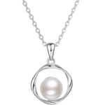 周六福（ZLF） S925银饰珍珠项链女莫比乌斯环淡水珍珠链坠送女友礼物 链长40cm+5cm