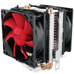 超频三（PCCOOLER）红海MINI增强版 CPU散热器（多平台/2热管/8cm双风扇/附带硅脂）