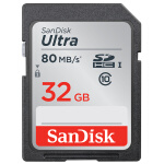 闪迪（Sandisk）SD卡 高速存储卡 相机内存卡 用于尼康/佳能单反/索尼微单相机 32G 80M/S