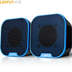 乐放（LOYFUN）LF-807 2.0声道USB电脑台式机桌面便携式多媒体迷你小音箱  笔记本音响 低音炮 （蓝色）