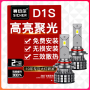 赛切尔汽车LED大灯高亮白光6000K远近光一体原厂氙气灯改装升级适用于 6000K D1S高亮聚光【对装】