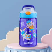 contigo 【精品版】康迪克儿童吸管水杯塑料杯学生防漏运动水杯水瓶400ml 街舞小猪 400ml