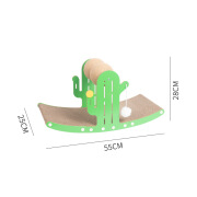 萌倒众生仙人掌摇床猫抓板猫咪玩具耐磨猫爬架自嗨解闷剑麻猫抓球 仙人掌摇床