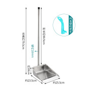 加厚畚斗不锈钢簸箕清洁用品家用单个户外垃圾铲扫地垃圾灰斗撮子 不锈钢簸箕