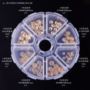 KULV18k金手链配件包金镂空小花托隔片保色铜花帽垫片diy手串珠托 综合盘-款式5