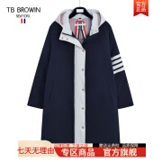 TB BROWIN汤姆TB羽绒服男女同款白鸭绒羽绒服冬季经典四条杠保暖白门襟长款 藏青色 0码(加加厚款)不厚退我