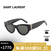 圣罗兰（YSL）太阳镜字母交织元素复古猫眼墨镜女送老婆闺蜜情人节礼物SLM94/F SLM94（欧版）