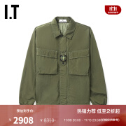 STONE ISLAND IT 男装翻领工装夹克新款酷感有型拉链外套5Q0819ML KHX/军绿色 L