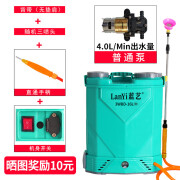 蓝艺高压锂电池背负式智能喷洒充电农药喷壶新型打药机电动喷雾器 16升定速限量一台锂电池 ZS型