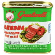 长城牌（Great Wall）长城牌Greatwall午餐肉小白猪火腿猪肉罐头 长城牌340g