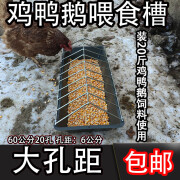 修厉不锈钢鸡食槽鸡槽鸡鸭鹅食槽喂食料槽饲料盆鸡舍专用散养神器 新款长方形60公分20孔鸡槽