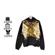 【二手99新】未使用 VERSACE 范思哲（礼物） 黑色休闲连帽卫衣 M 肩宽59 胸围118 袖长59 衣长67