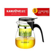 金灶（KAMJOVE）金灶 TP-757 飘逸壶耐热玻璃茶具套装过滤花茶杯泡茶器茶壶家用 TP-757700ml