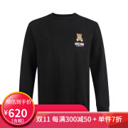 莫斯奇诺（MOSCHINO）男士 时尚 小熊图案 卫衣 黑色A1719 8104 0555 XL