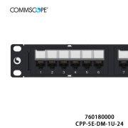 COMMSCOPE康普24口网络配线架 原AMP安普1U19寸标准机柜RJ45配线架 超五类非屏蔽配线架CPP-5E-DM-1U-24