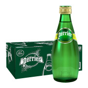 巴黎水（Perrier） 法国原装进口气泡水含气天然矿泉水苏打水 330ml*24瓶 玻璃瓶 【店长推荐】原味 330mL*24瓶