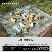 BLACKDEER黑鹿户外野餐垫春游ins风公园加厚加大地垫便携防潮布机洗露营垫 印加M码 长2米 宽1.7米