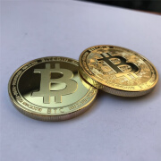 览日鸟BTC比特b纪念币实物外国金币以太坊区块链数字货币定做纪念币 比特币镜面款-金色