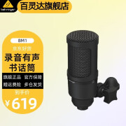 behringer 百灵达 BM1 心形电容话筒录音直播电脑K歌悬挂麦克风 BM-1 【标配含配件】