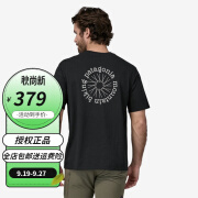 PATAGONIA男士Spoke Stencil 混纺短袖T恤户外休闲圆领T恤巴塔哥尼亚37605 INBK墨黑色 M