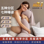 新安代孕妇枕护腰侧睡枕托腹u型枕抱枕侧卧靠枕头可调节多功能糖果枕 【欧美第六代】黛粉色20*150cm 【EPS科技芯 五点支撑 可调节】