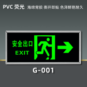 安全出口指示牌夜光墙贴地贴箭头免接电应急紧急逃生消防标识标 安全出口向右-G001 31.5x13cm