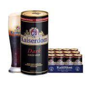 凯撒顿姆（Kaiserdom）德国 原瓶 原装进口Kaiserdom小麦精酿啤酒 整箱装 黑啤酒 1L 12罐