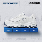 斯凯奇（Skechers）小白鞋女夏季新款运动老爹鞋厚底熊猫鞋百搭缓震增高女士休闲鞋 WNV白色/海军蓝色 36.5