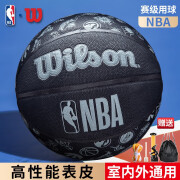 威尔胜（Wilson）篮球7号NBA队徽系列室外室内比赛训练PU蓝球 WTB1300IBNBA7CN