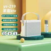 铂典（POLVCDG） ys219家庭ktv音响套装手机电视K歌话筒便携迷你点歌机无线蓝牙麦克风音箱 珍珠白【单麦版】环绕立体声