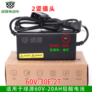 绿水源兴原装电动电瓶车充电器36V48V60V64V72V80V/20E/30E-T/2T40E12 新款60V30E-2T60V20AH电池-2竖