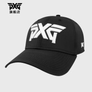 PXG 高尔夫球帽男士有顶帽 新款潮牌吸汗透气鸭舌帽 golf运动时尚 黑色 S/M 头围（54-56cm）